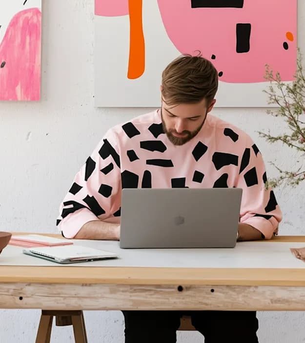 man-at-work-in-artistic-setting