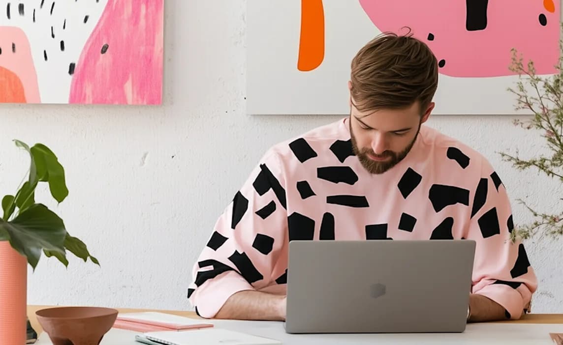 man-at-work-in-artistic-setting